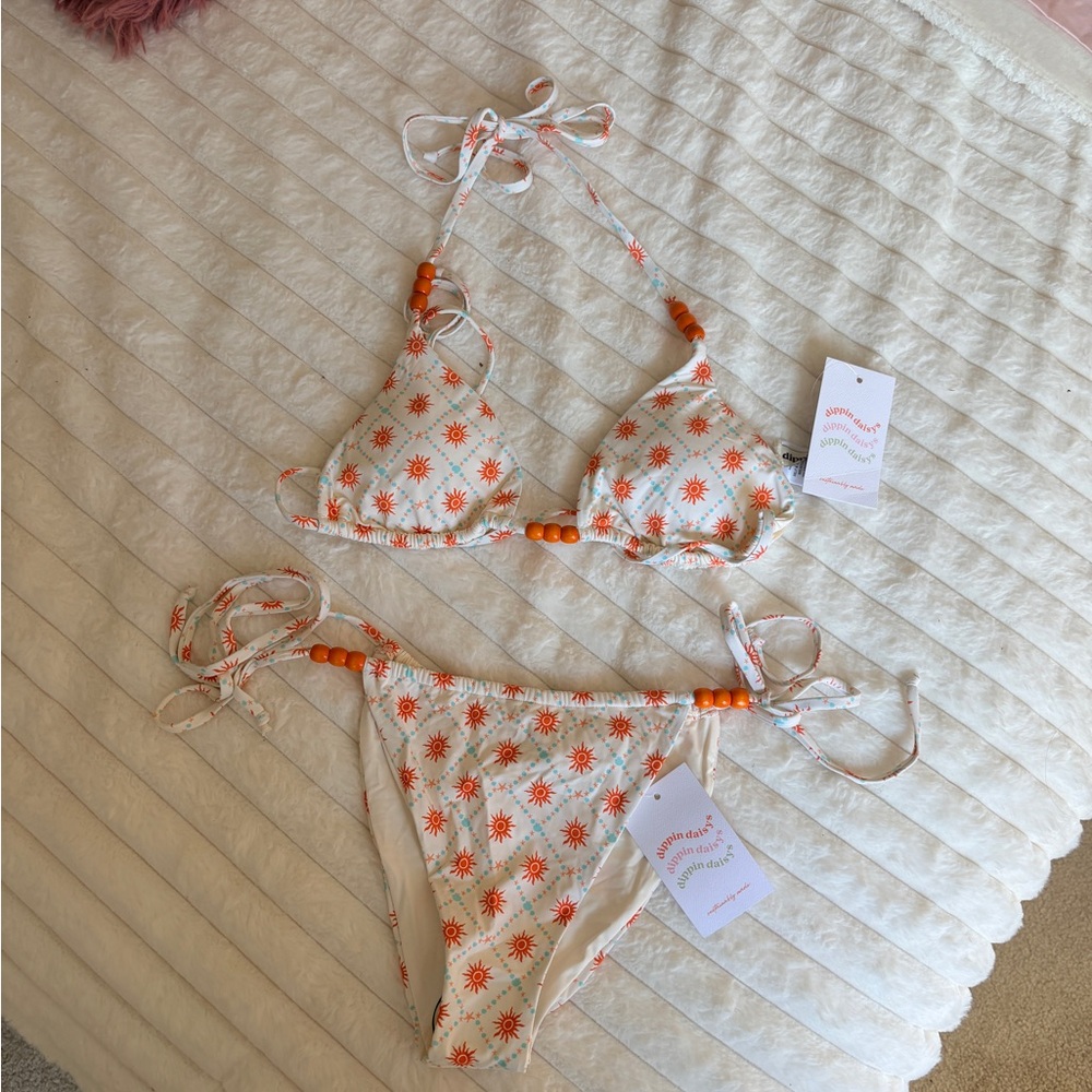 Dippin' Daisy's White and Orange Bikini